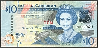 Eastern Caribbean,  2008 $10, GemCU